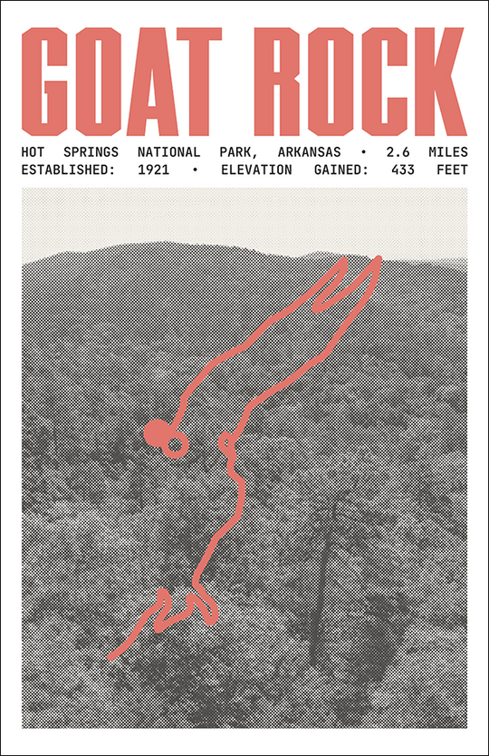 Goat Rock Trail Poster | Hot Springs National Park Prints