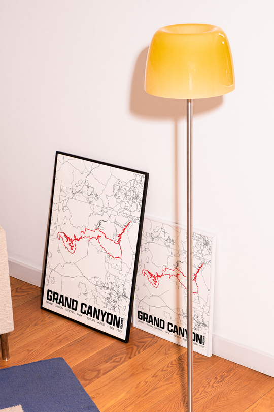 Grand Canyon National Park – Perimeter Map Print