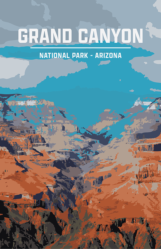 Grand Canyon National Park Print | Vintage Style