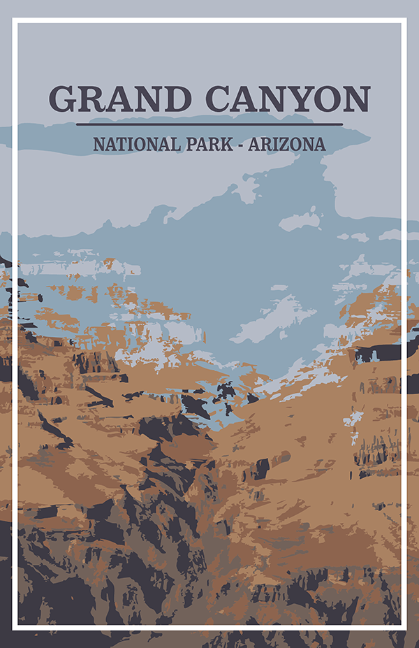 Grand Canyon National Park Print | Vintage Style