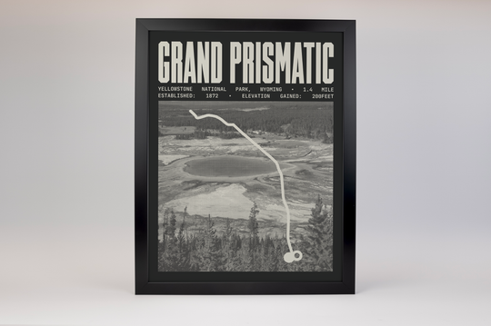 Grand Prismatic Hot Spring Overlook Trail Poster | Yellowstone National Park Prints