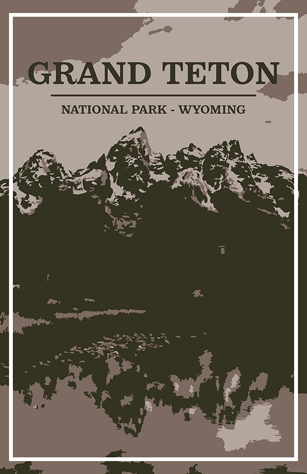 Grand Teton National Park Print | Vintage Style