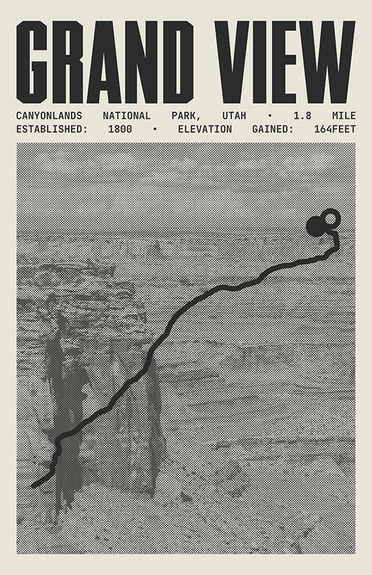 Grand View Point Trail Poster | Canyonlands National Park Prints