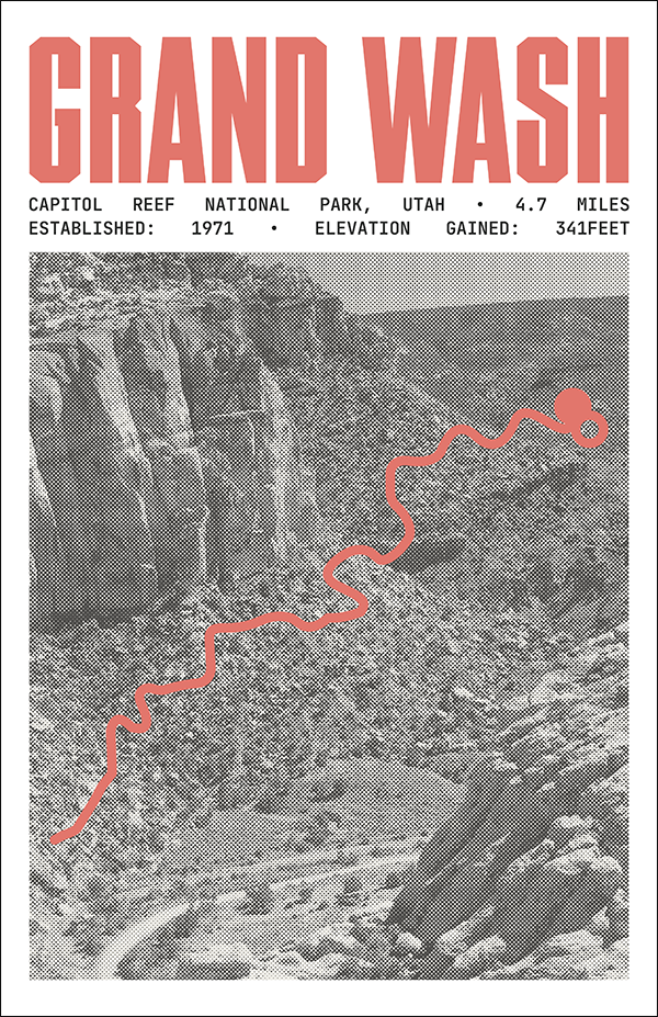 Grand Wash Trail Poster | Capitol Reef National Park Prints