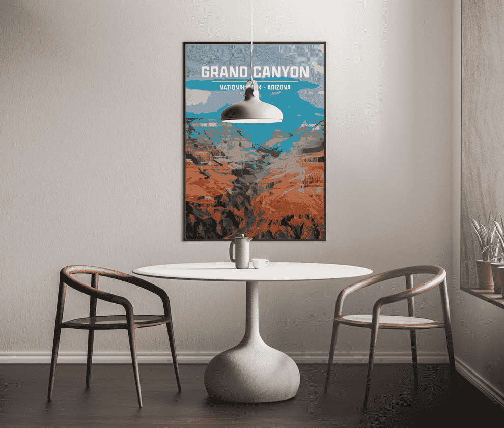 Grand Canyon National Park Print | Vintage Style