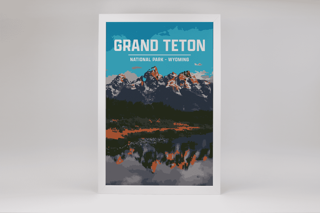 Grand Teton National Park Print | Vintage Style