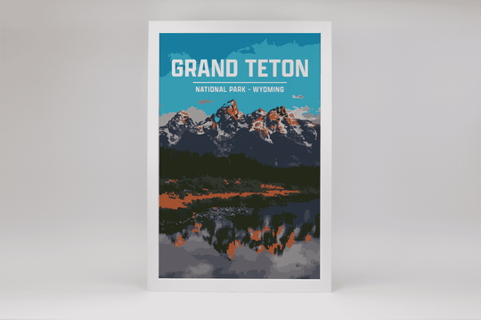 Grand Teton National Park Print | Vintage Style
