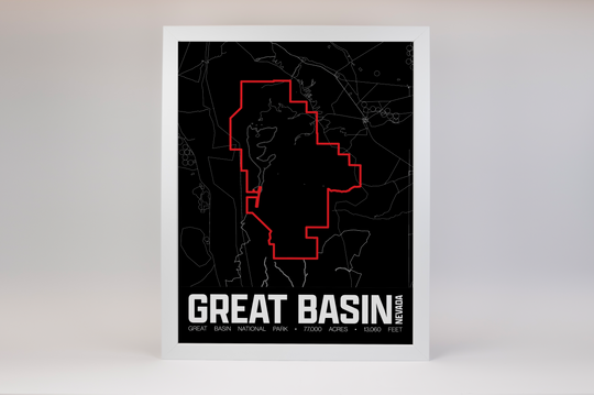 Great Basin National Park – Perimeter Map Print