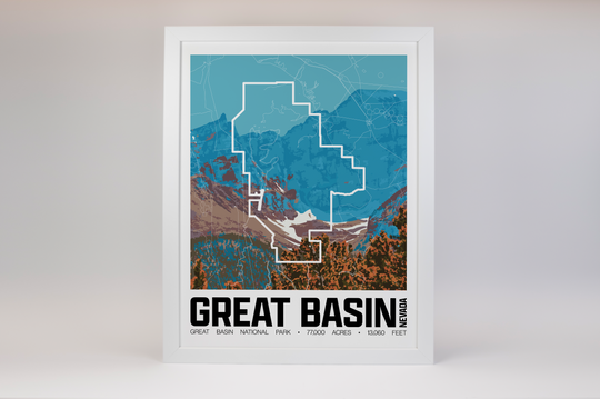 Great Basin National Park – Perimeter Map Print
