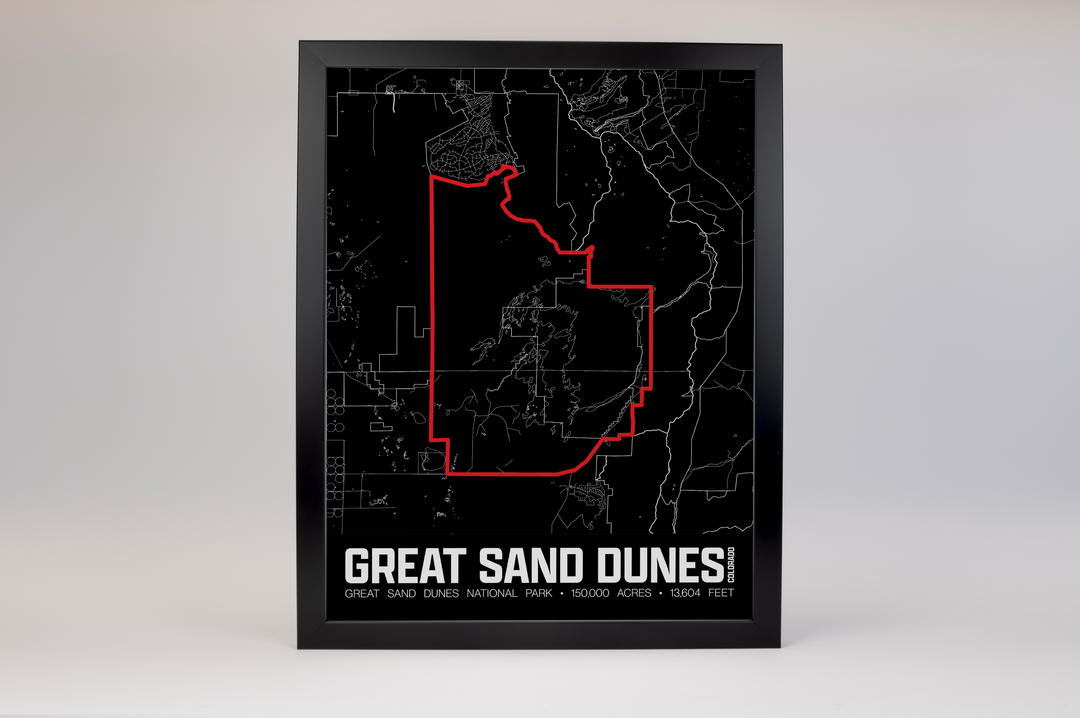 Great Sand Dunes National Park – Perimeter Map Print