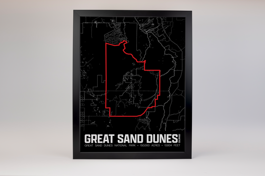Great Sand Dunes National Park – Perimeter Map Print
