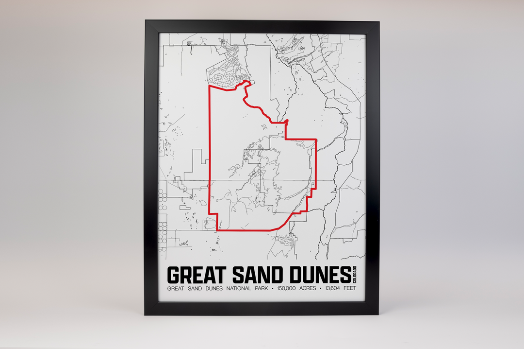Great Sand Dunes National Park – Perimeter Map Print