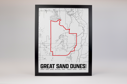 Great Sand Dunes National Park – Perimeter Map Print