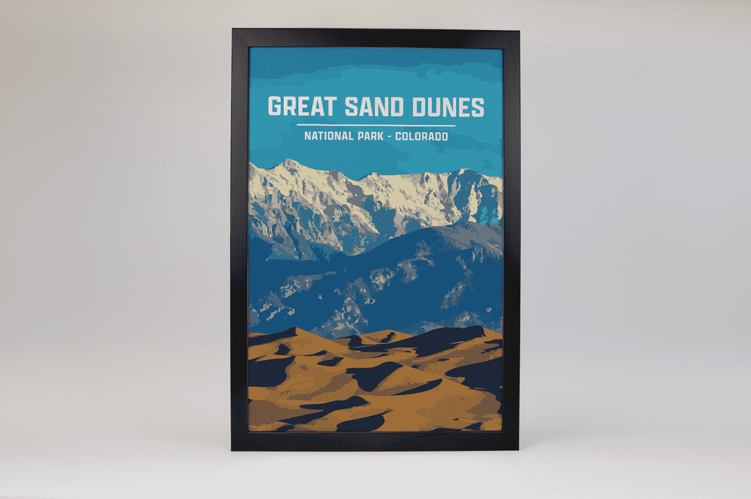 Great Sand Dunes National Park Print | Vintage Style