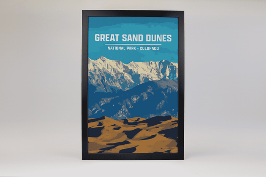 Great Sand Dunes National Park Print | Vintage Style