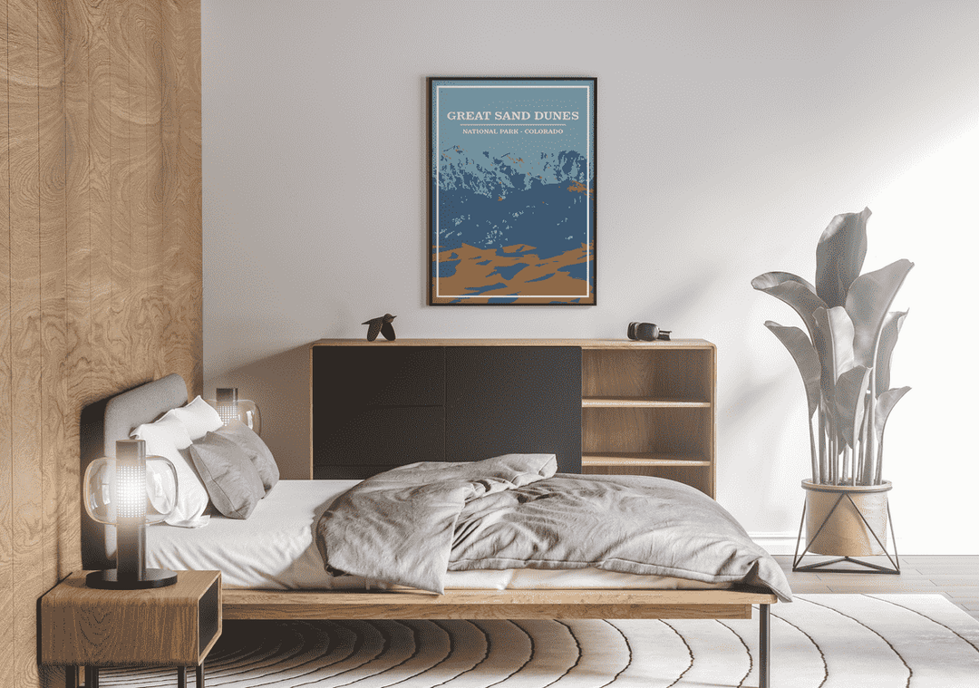 Great Sand Dunes National Park Print | Vintage Style