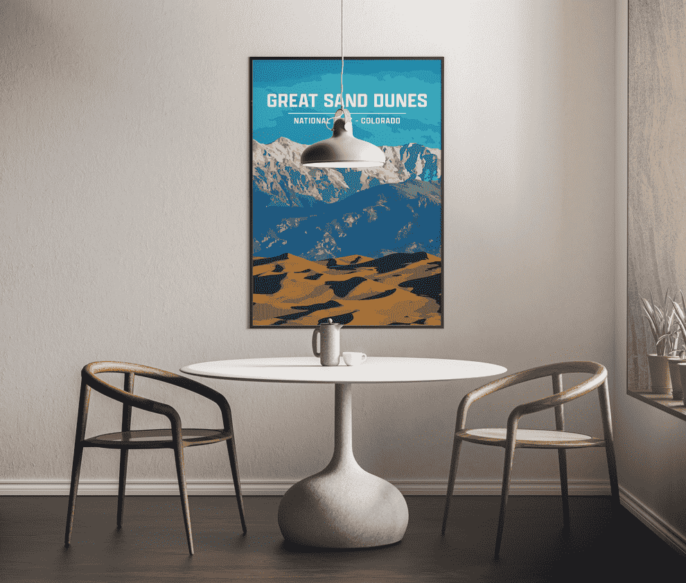 Great Sand Dunes National Park Print | Vintage Style