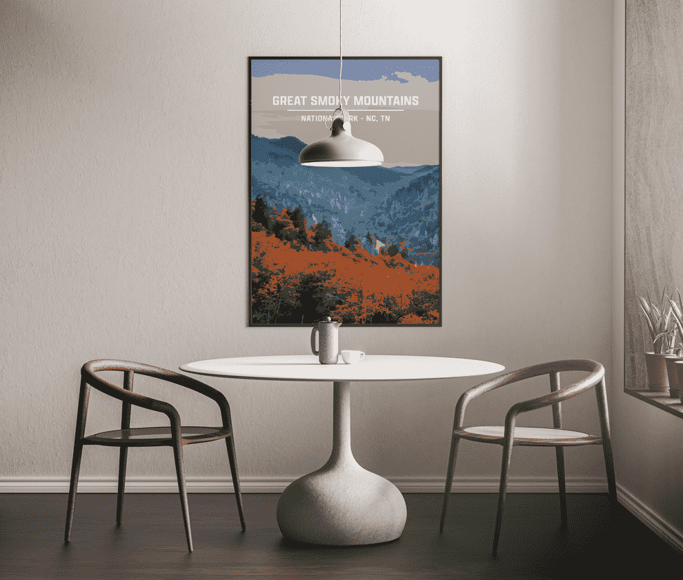 Great Smoky Mountains National Park Print | Vintage Style