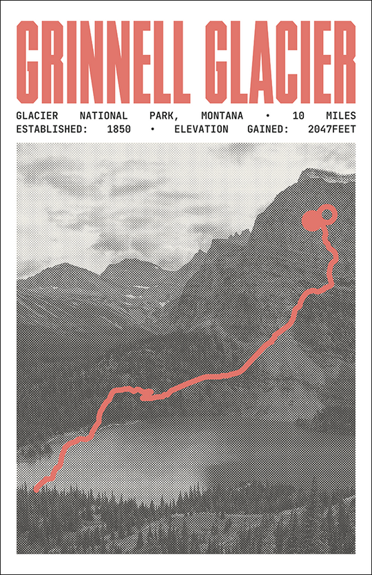 Grinnell Glacier Trail Poster | Glacier National Park Prints