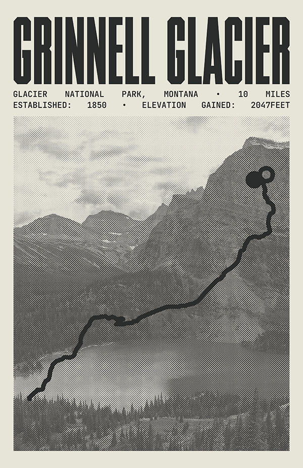 Grinnell Glacier Trail Poster | Glacier National Park Prints