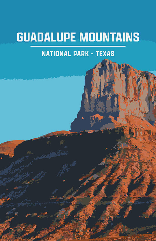 Guadalupe Mountains National Park Print | Vintage Style