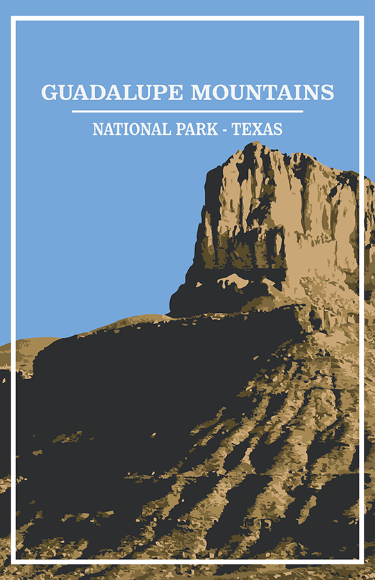 Guadalupe Mountains National Park Print | Vintage Style