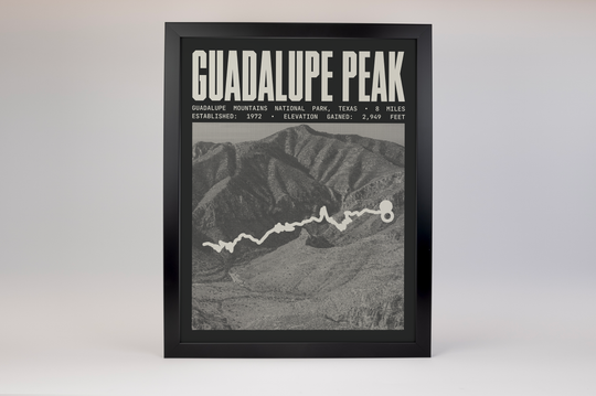 Guadalupe Peak Trail Poster | Guadalupe Mountains National Park Prints