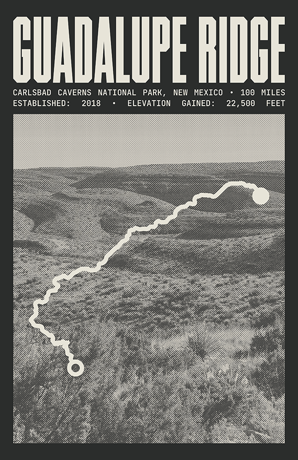 Guadalupe Ridge Trail Poster | Carlsbad Caverns National Park Prints