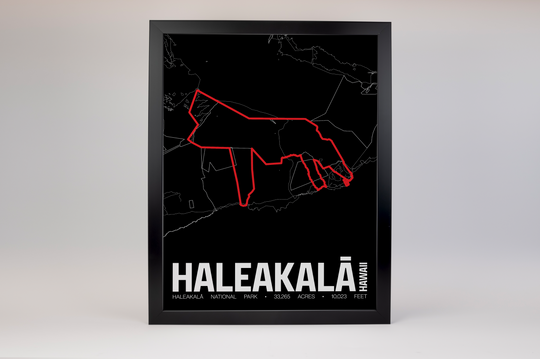 Haleakalā National Park – Perimeter Map Print