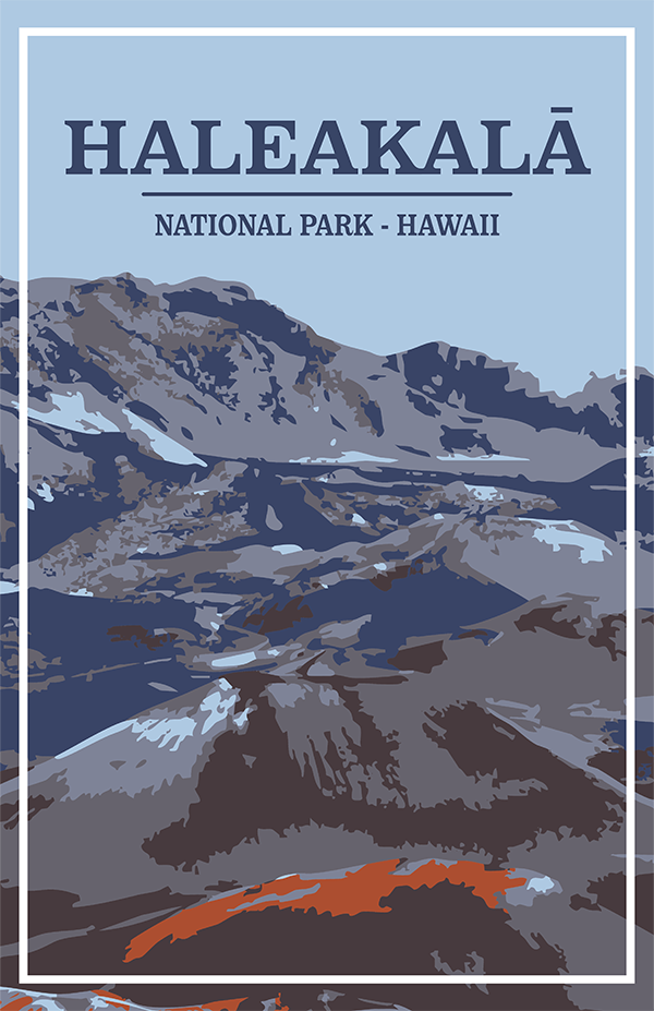 Haleakalā National Park Print | Vintage Style