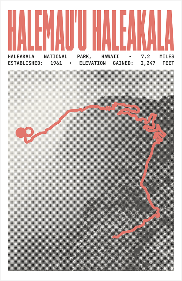 Halemau'u Haleakala Overlook Trail Poster | Haleakalā National Park Prints