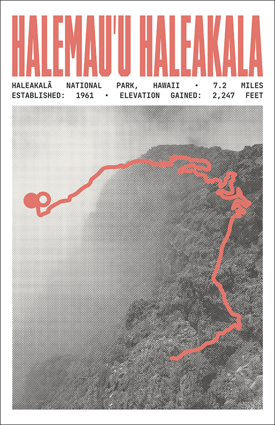 Halemau'u Haleakala Overlook Trail Poster | Haleakalā National Park Prints