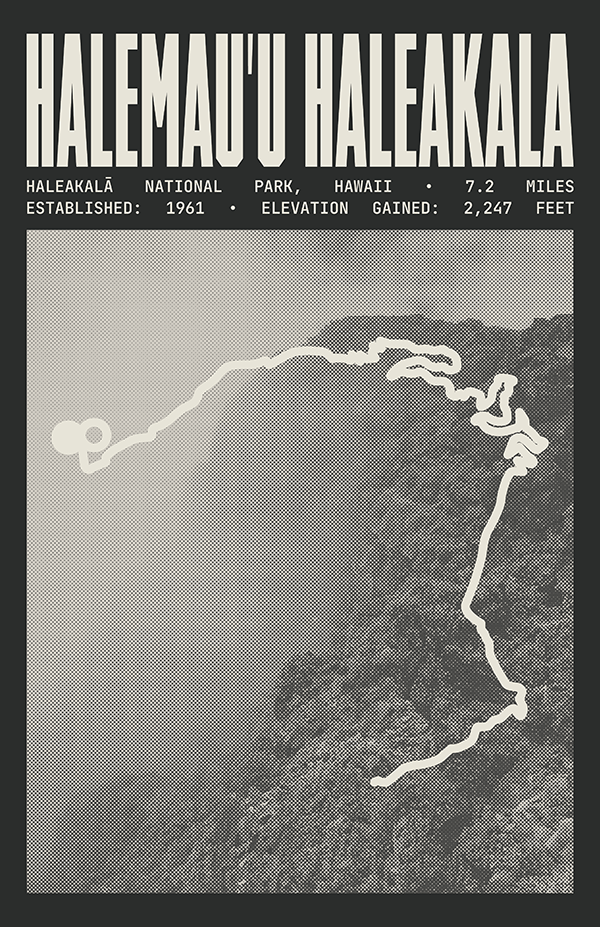 Halemau'u Haleakala Overlook Trail Poster | Haleakalā National Park Prints