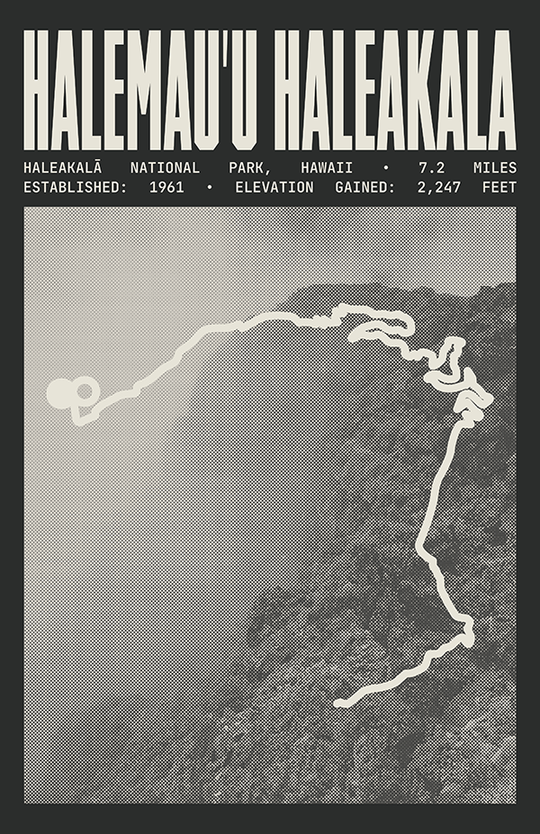 Halemau'u Haleakala Overlook Trail Poster | Haleakalā National Park Prints