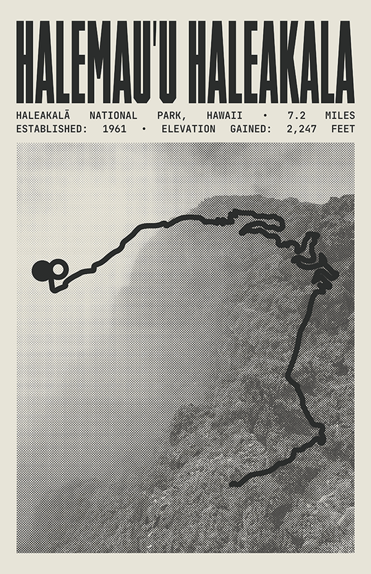 Halemau'u Haleakala Overlook Trail Poster | Haleakalā National Park Prints