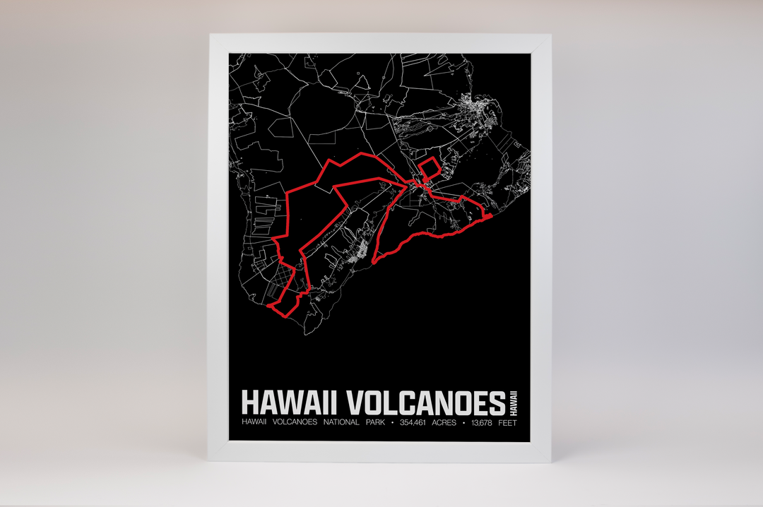 Hawaii Volcanoes National Park – Perimeter Map Print