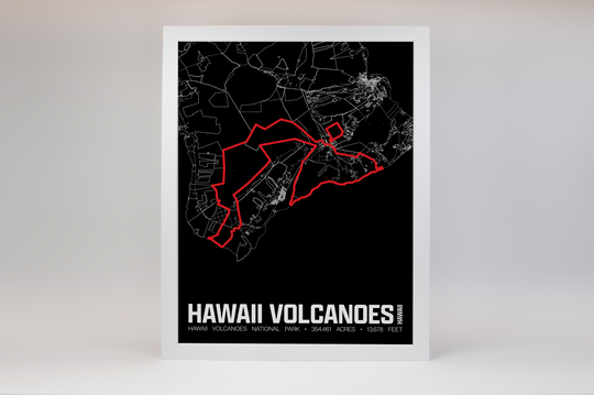 Hawaii Volcanoes National Park – Perimeter Map Print