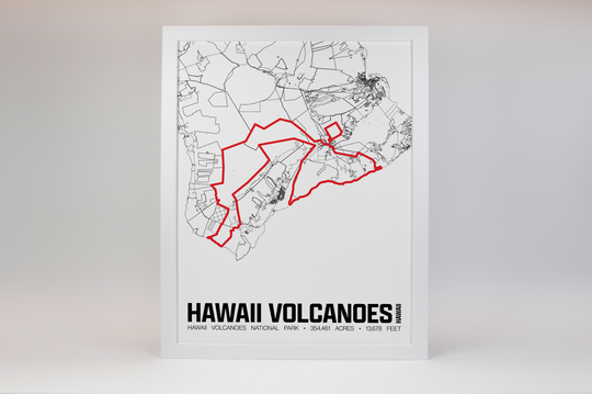 Hawaii Volcanoes National Park – Perimeter Map Print