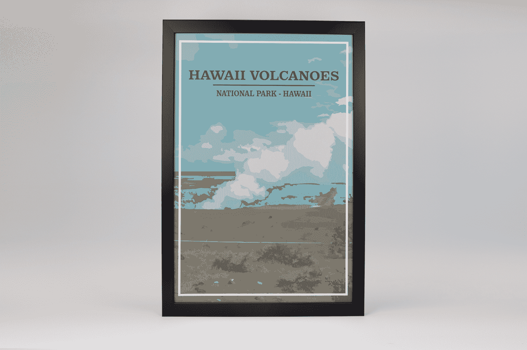 Hawaii Volcanoes National Park Print | Vintage Style