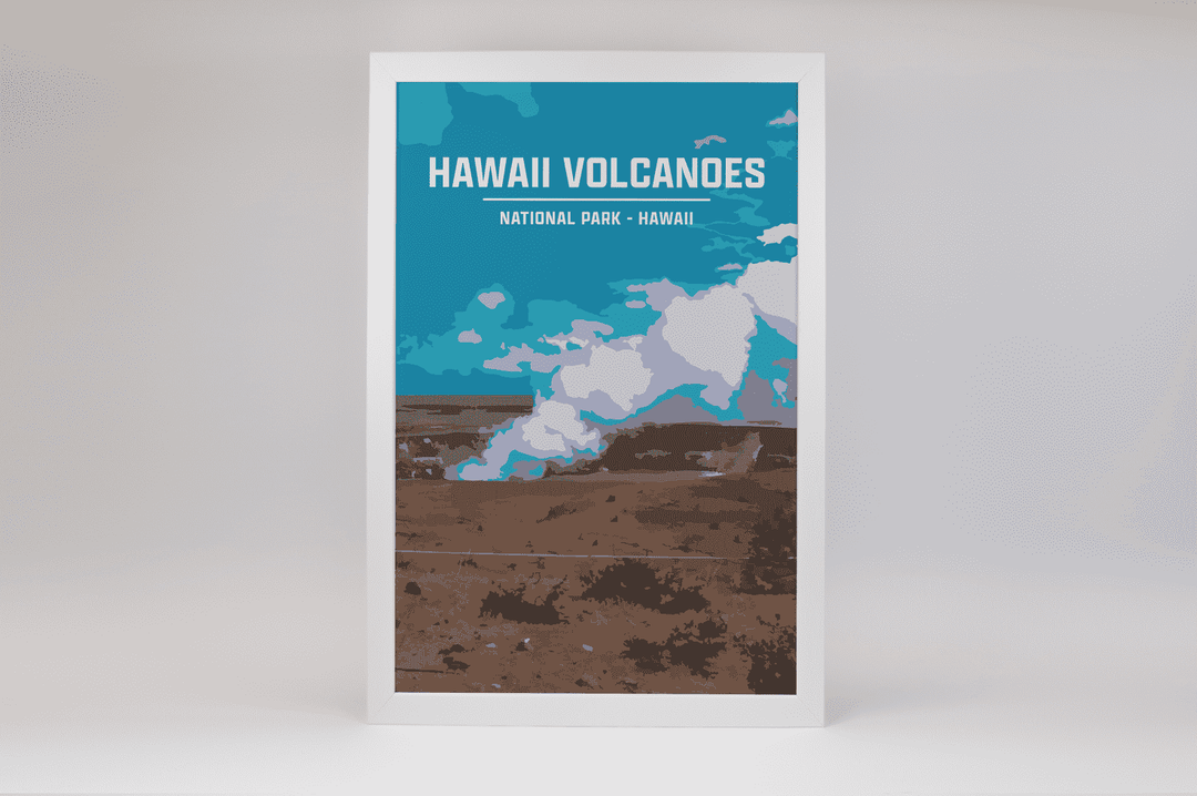 Hawaii Volcanoes National Park Print | Vintage Style