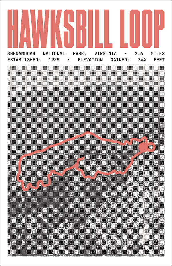 Hawksbill Loop Trail Poster | Shenandoah National Park Prints