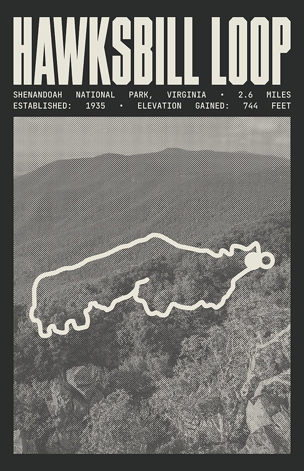 Hawksbill Loop Trail Poster | Shenandoah National Park Prints