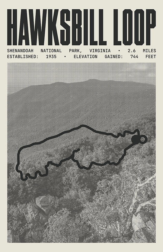 Hawksbill Loop Trail Poster | Shenandoah National Park Prints