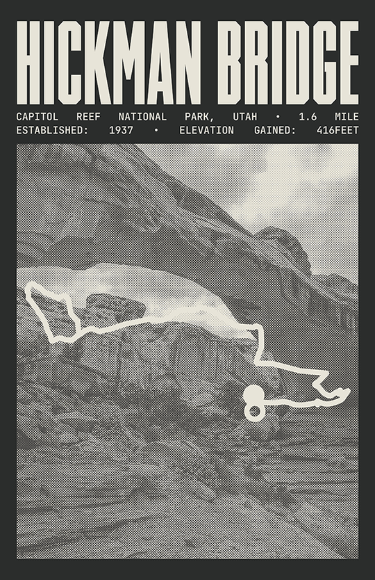 Hickman Bridge Trail Poster | Capitol Reef National Park Prints