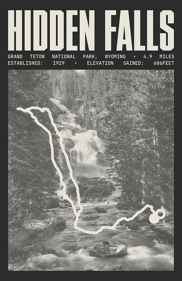 Hidden Falls Poster | Grand Teton National Prints