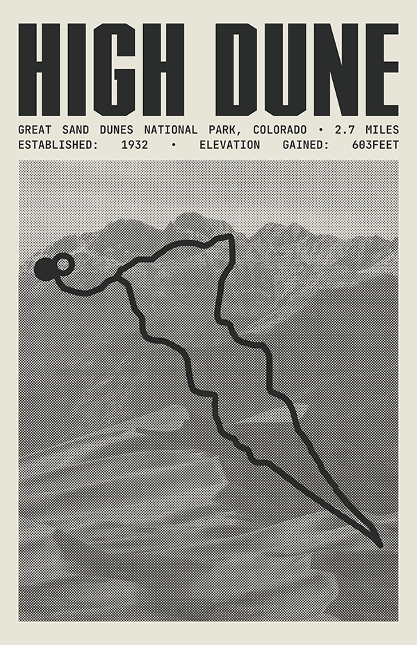 High Dune Loop Poster | Great Sand Dunes National Park Prints