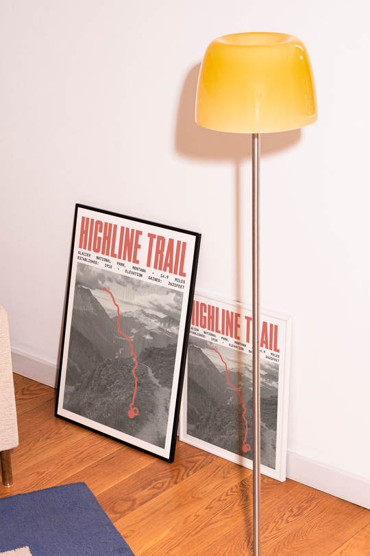 Highline Trail Poster | Glacier National Park Prints