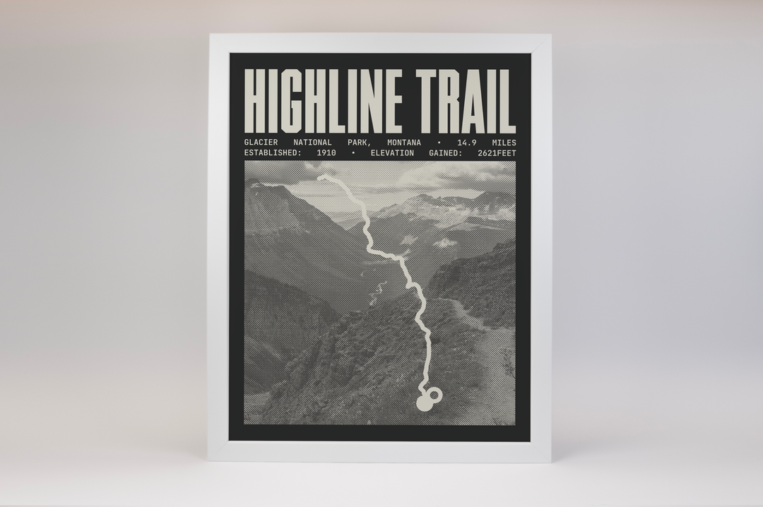 Highline Trail Poster | Glacier National Park Prints