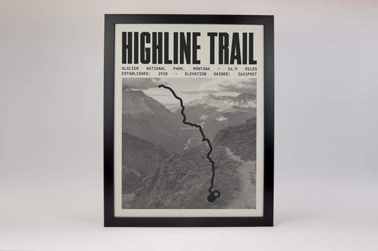 Highline Trail Poster | Glacier National Park Prints