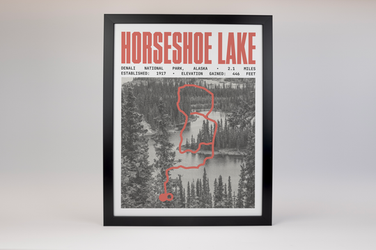 Horseshoe Lake Trail Poster | Denali National Park Prints